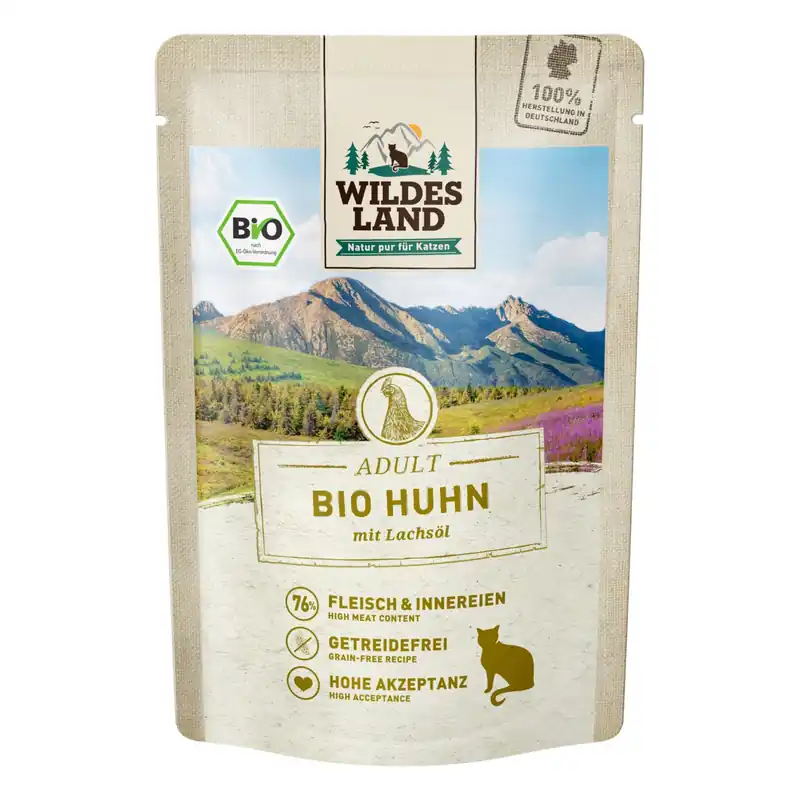 Meistverkauft WILDES LAND Pouchbeutel BIO Huhn PUR 85 g